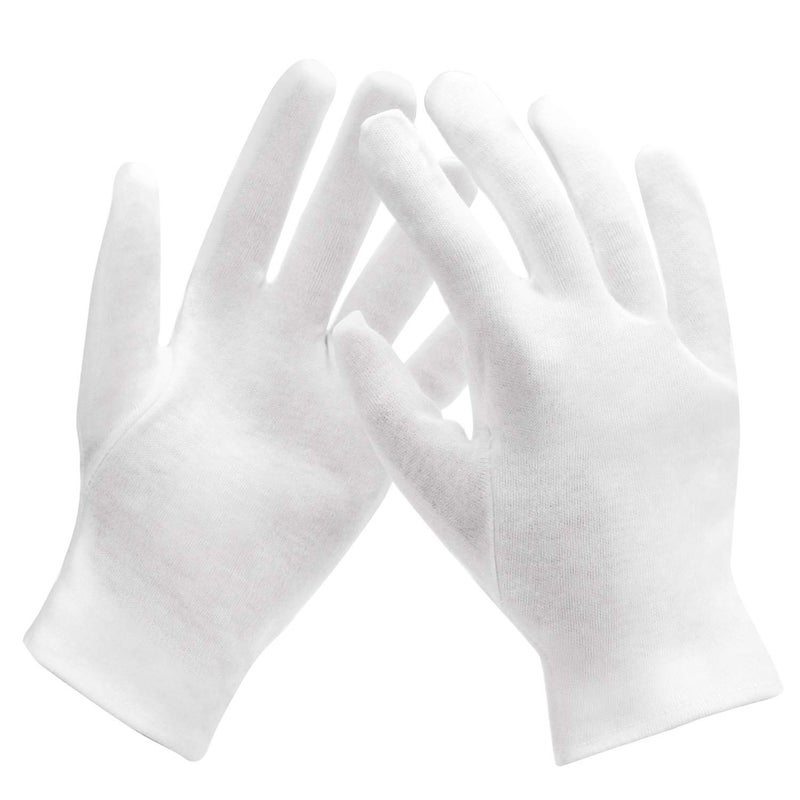 ENPOINT 10 Pairs Archival Photo Gloves, White Work Gloves for Handling Art Working Photography Womens Cloth Gloves Liners Bulk for Handling Jewelry, Film, Photo, Coin Metal Inspection Men & Women - Image 5